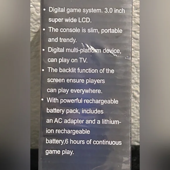 Retro Handheld Gaming Console - Transparent BLUE Accent - Picture 4 of 4